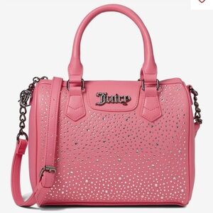 Juicy Couture Pink Satchel with Silver Accents